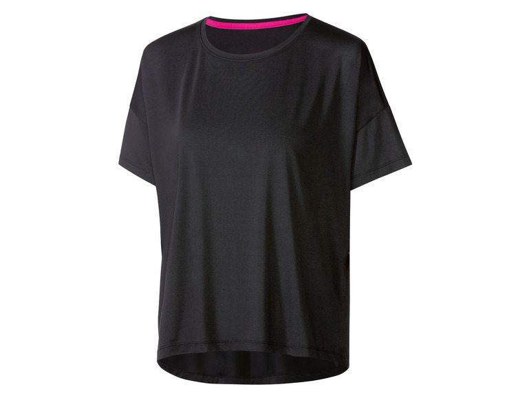 CRIVIT Functioneel damesshirt, verlengde achter (M (40/42), Zwart)