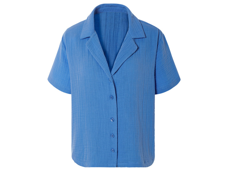 esmara Dames mousseline-blouse (36, Lichtblauw)