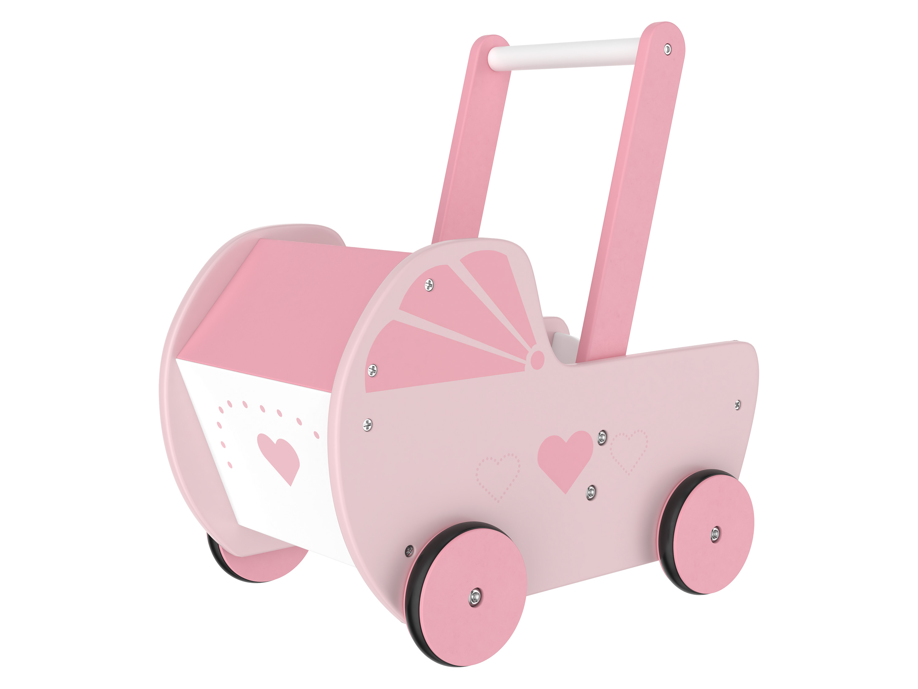 Playtive Houten poppenwieg-poppenwagen (Poppenwagen)