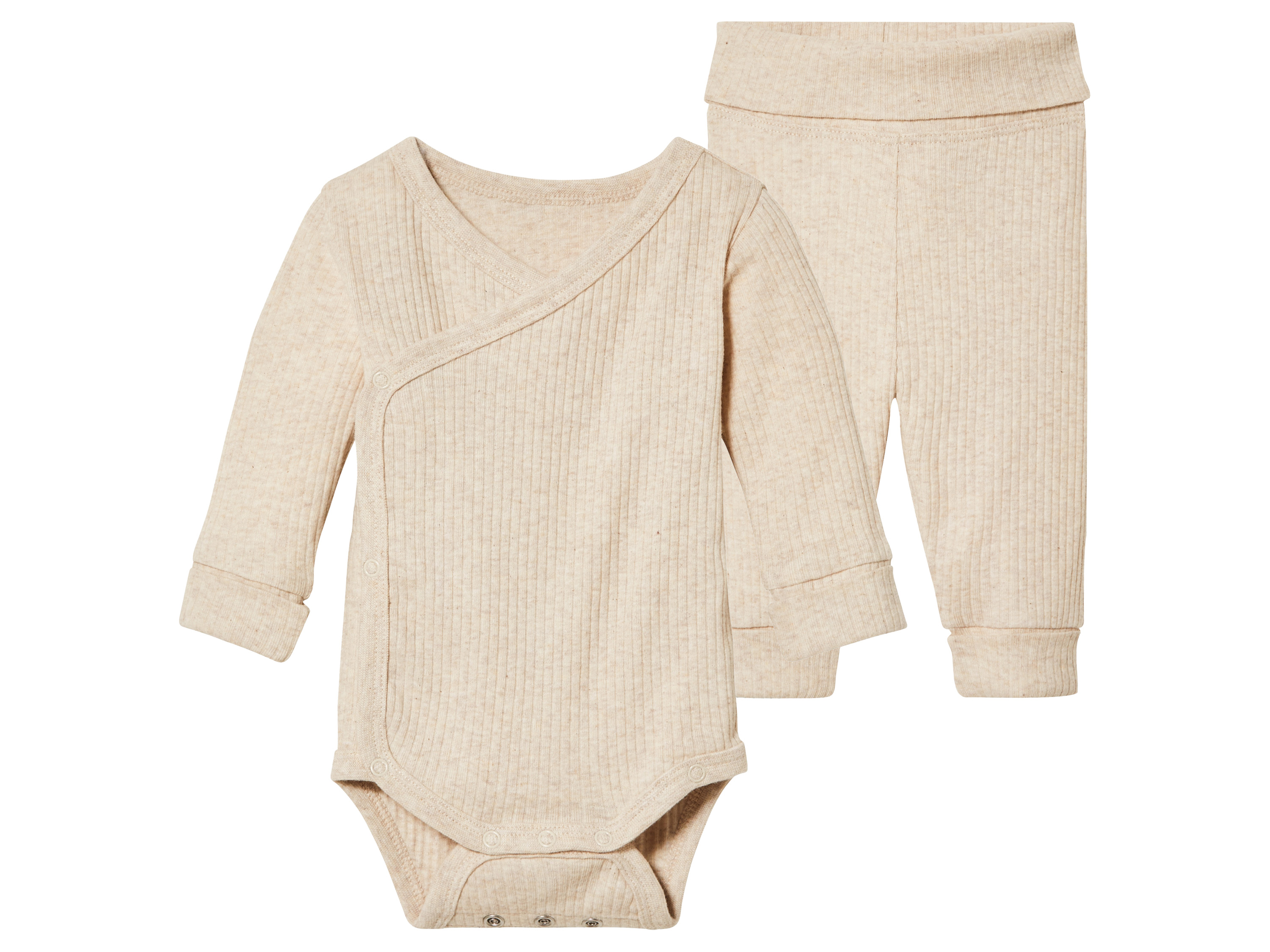 lupilu Baby romper en joggingbroek (74/80, Beige)