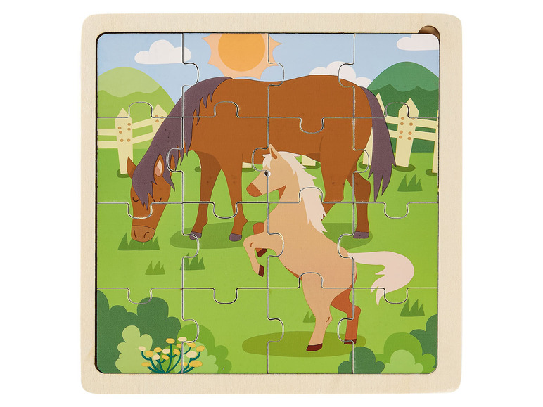 Playtive Houten puzzel (Paard & veulen)