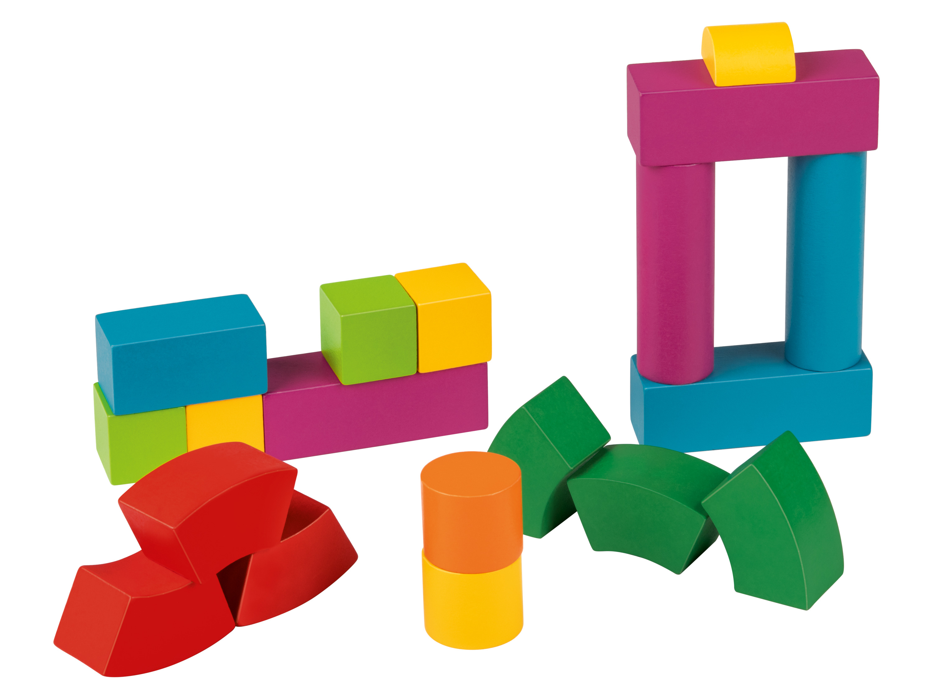 Playtive Houten Montessori vormen (Regenboog stapelblokken)