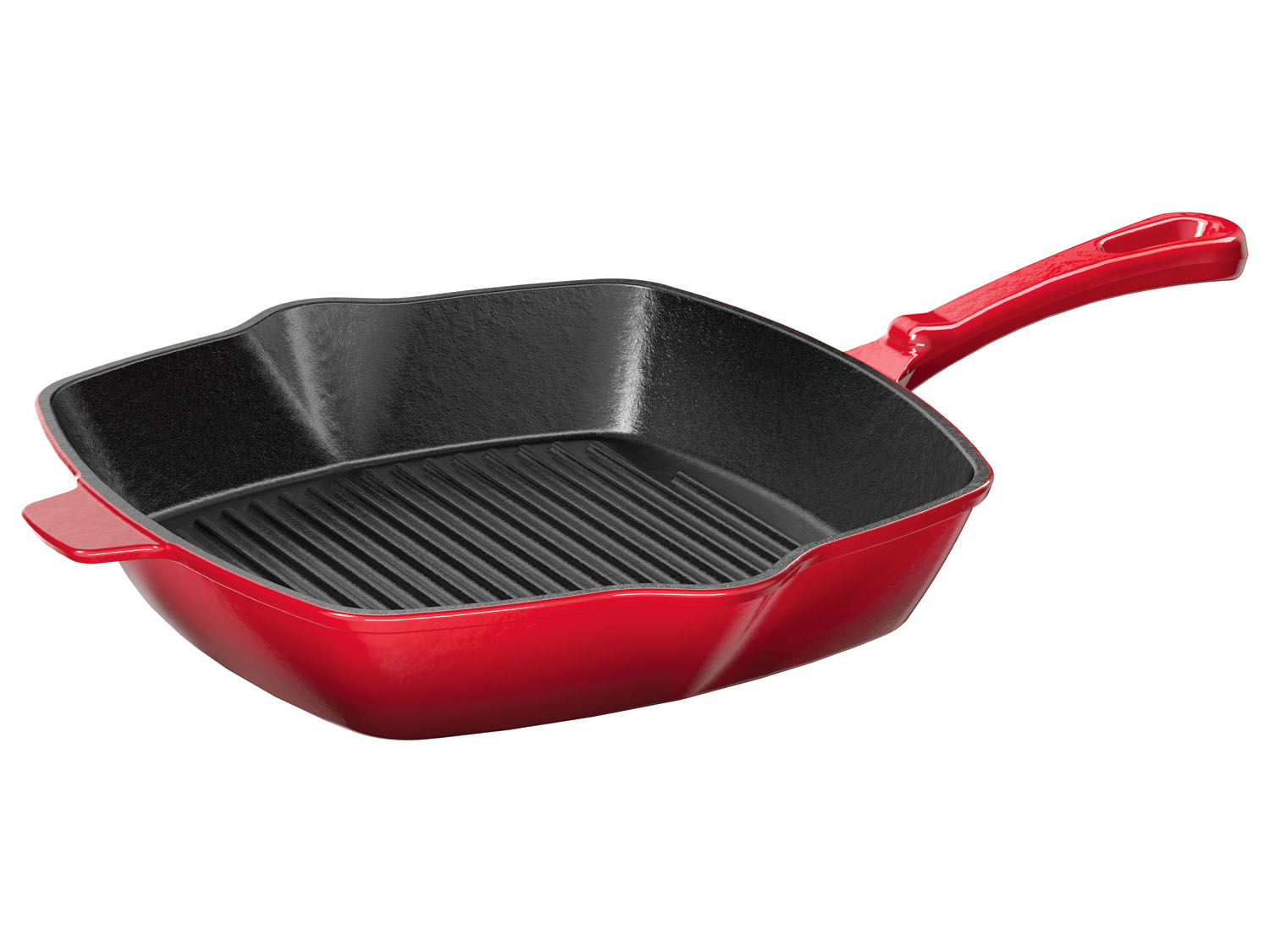 ERNESTO Gietijzeren grillpan (Rood)