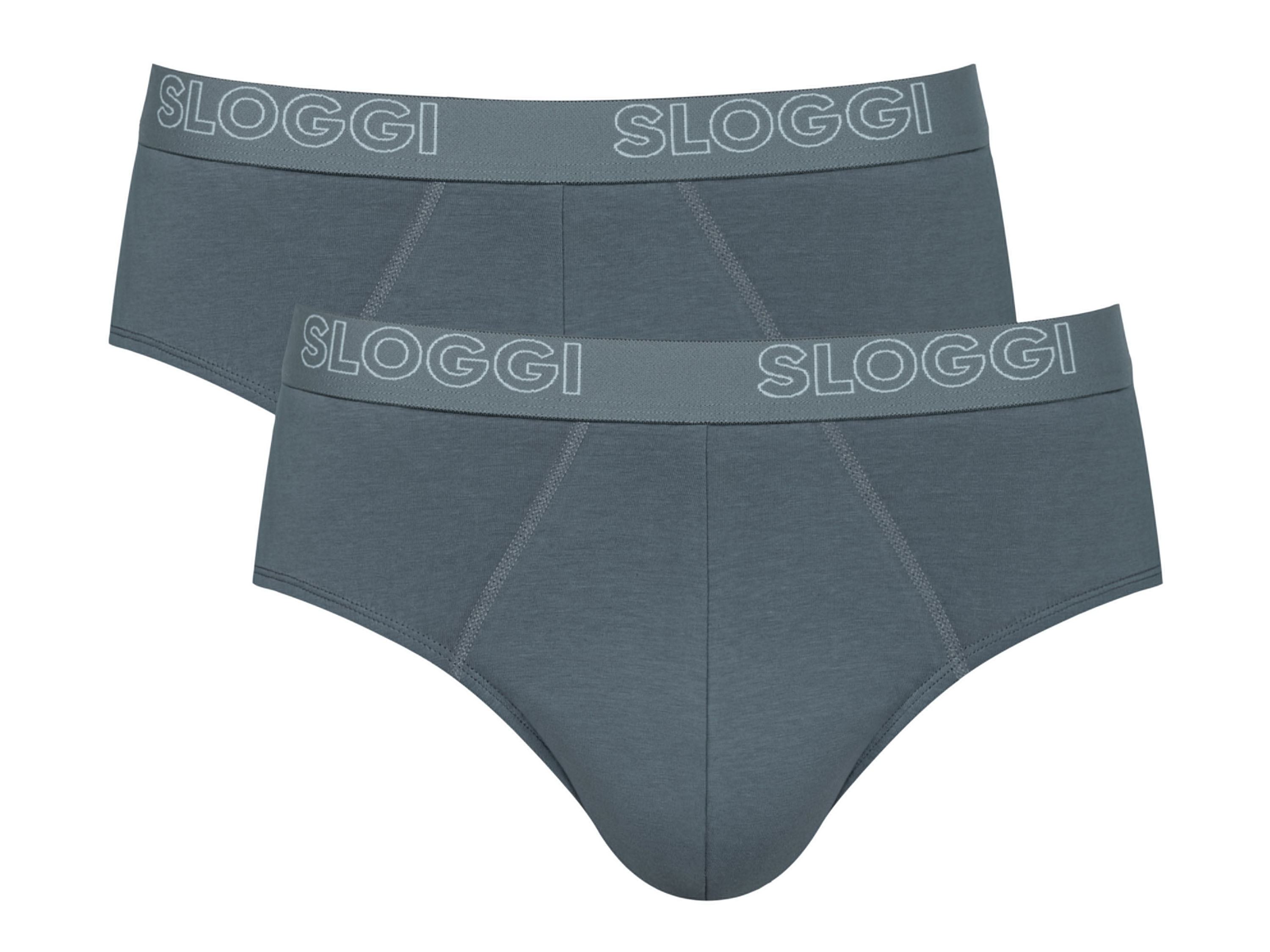 Hello by Sloggi 2 heren boxers of slips (Slip, Grijs, L)