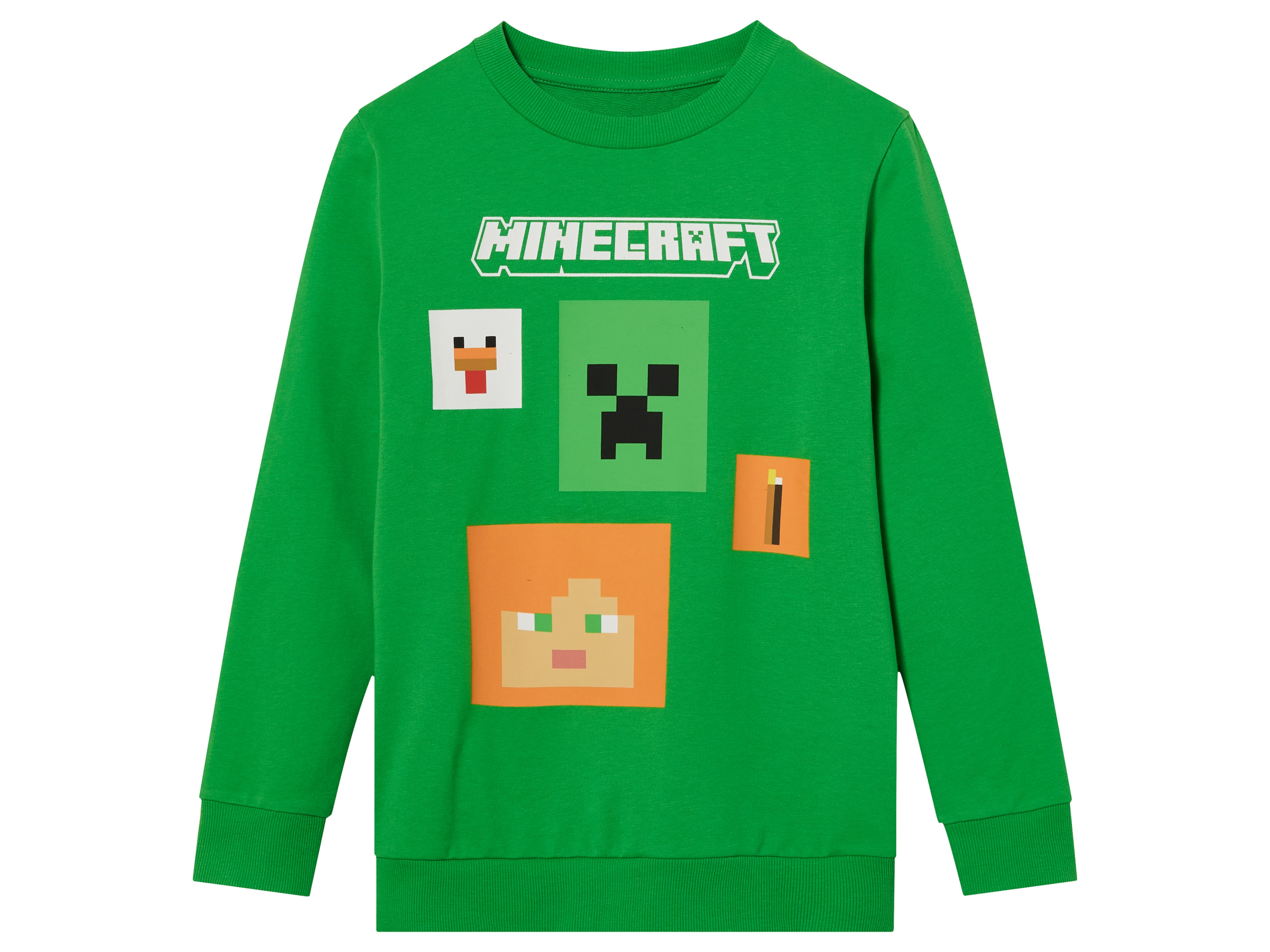 Minecraft Kinderen sweatshirt (134/140, Groen)