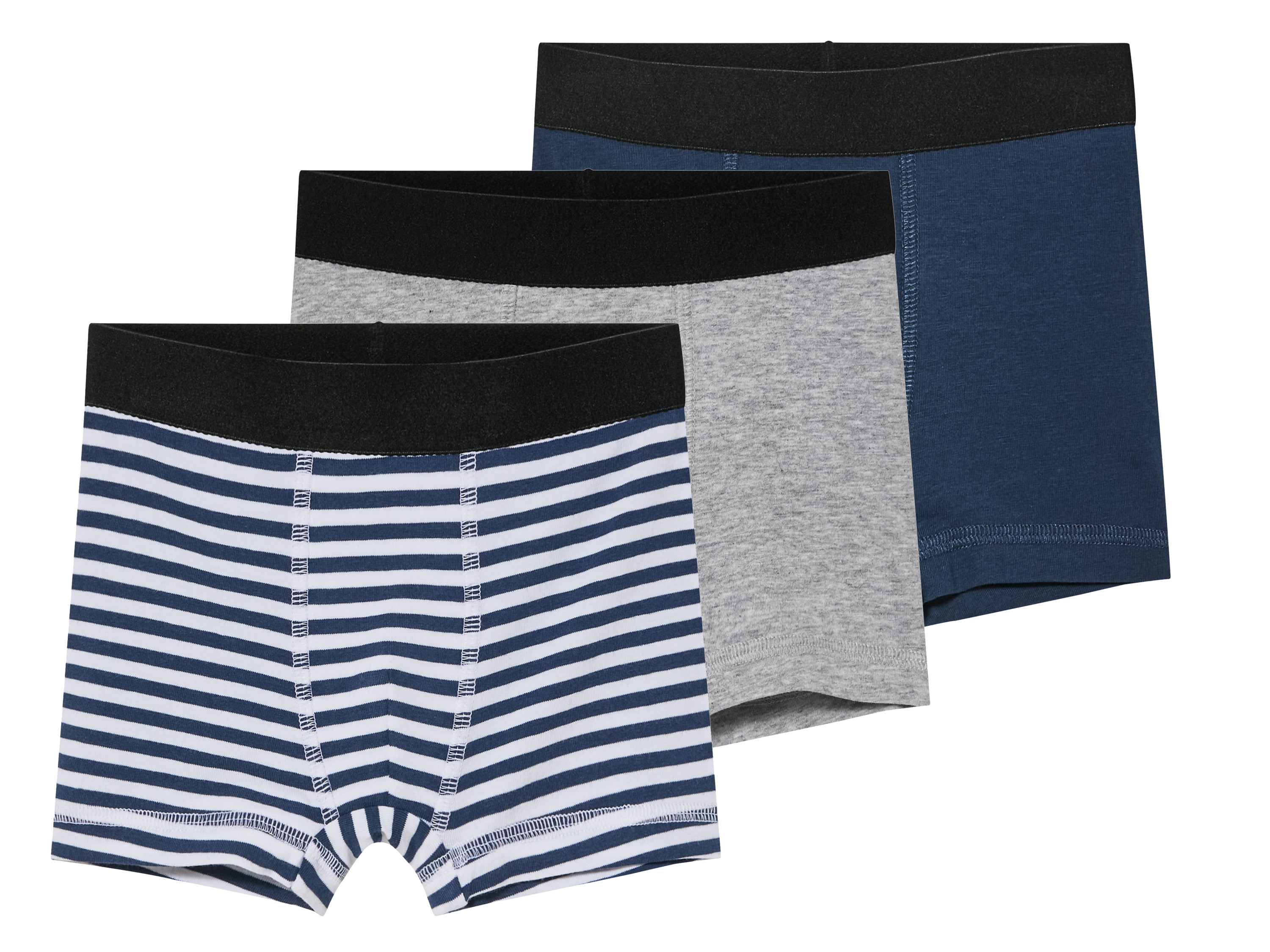 lupilu 3 kinderboxers (98 - 104, Blauw/grijs/wit)