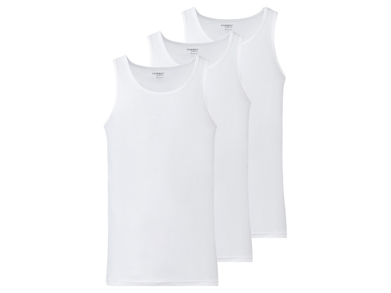 3 heren onderhemden (XL, Wit)