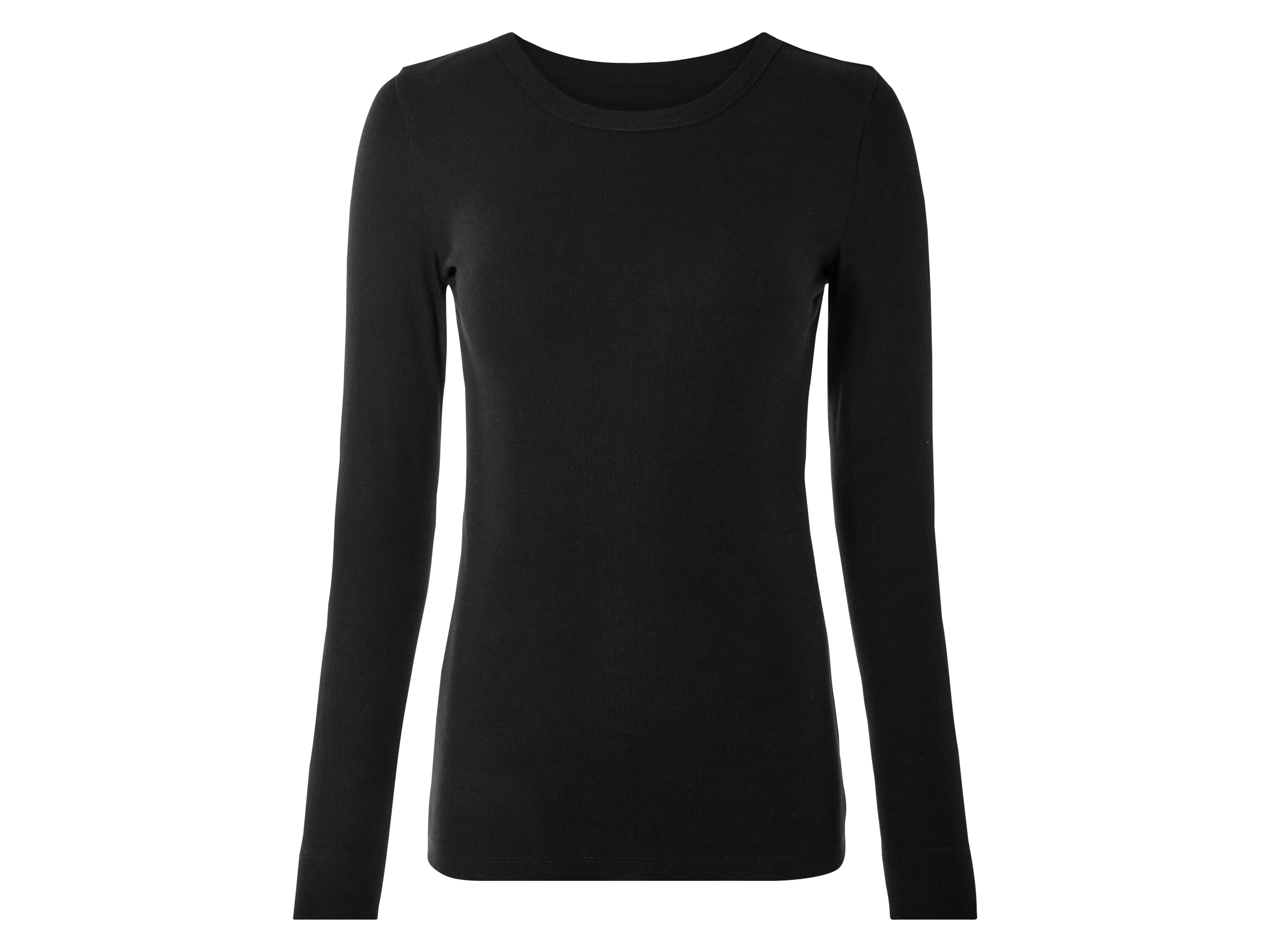 esmara Dames T-shirt met lange mouwen (M (40/42), Zwart)