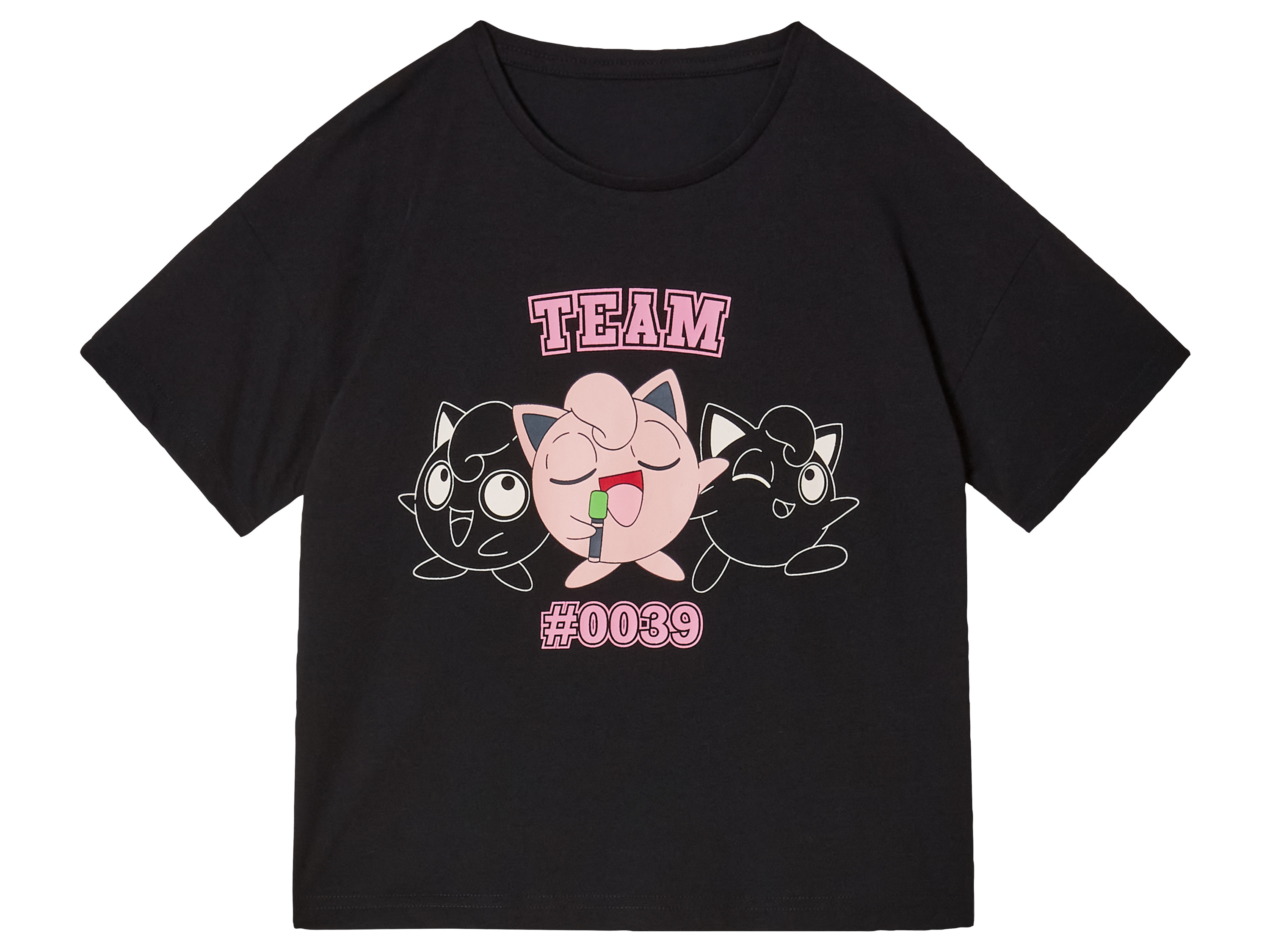 Kinder t-shirt (134/140, Pokemon, zwart)