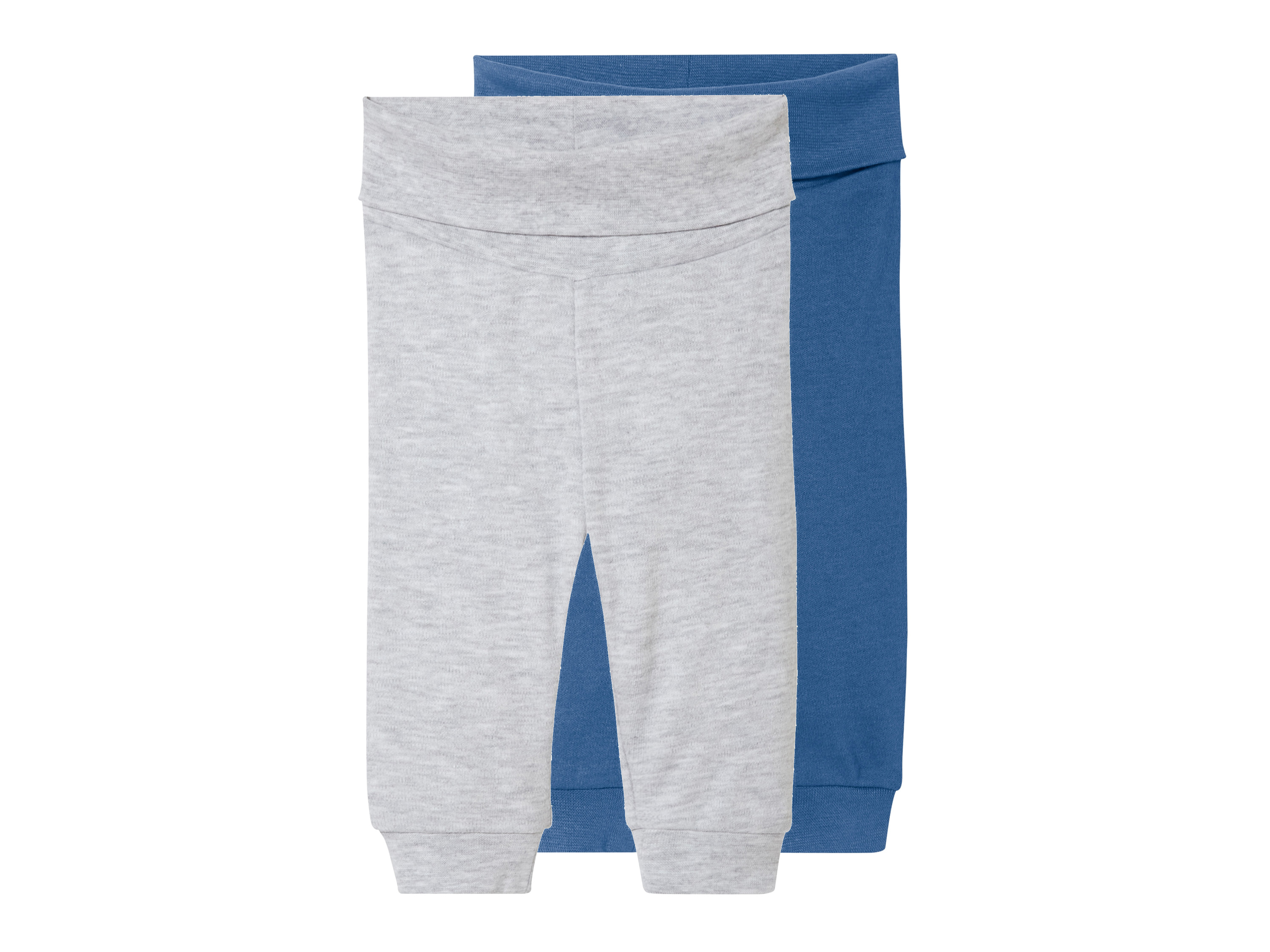 lupilu 2 baby joggingbroeken (74/80, Grijs/blauw)