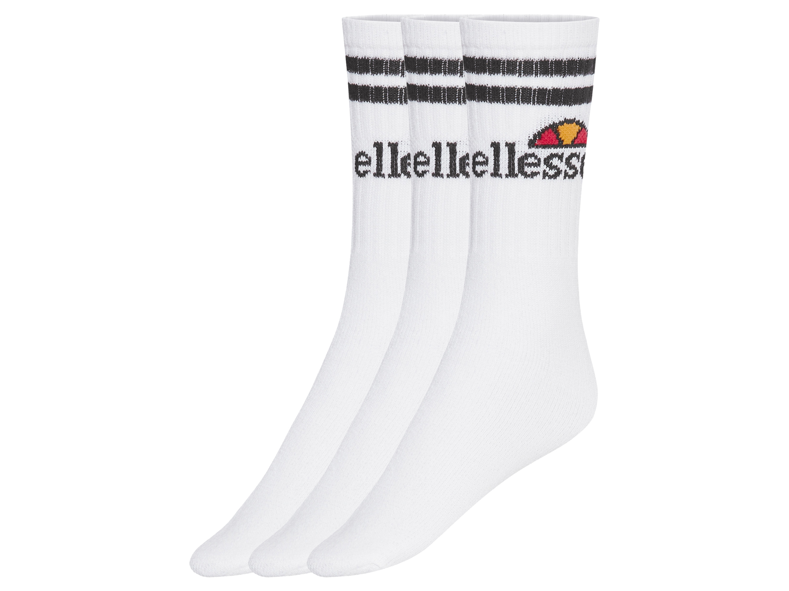 Ellesse 3 paar sokken (35-38, Wit)