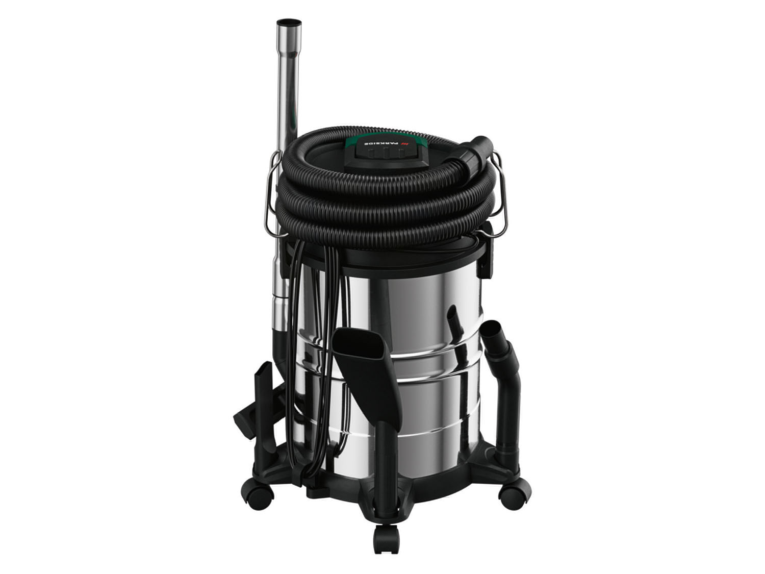 PARKSIDE Professioneel Nat-/droogzuiger - 25 Liter - Krachtige  multifunctionele stofzuiger - Extra stil - RVS Tank - 1400W - Nat en droog  - Waterzuiger - Alleszuiger - Bouwstofzuigers (25L) : : Casa e  cucina