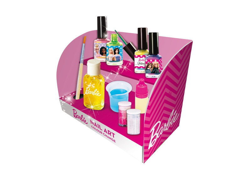 Ga naar volledige schermweergave: Barbie Glitter tattoo of nail art set - afbeelding 8