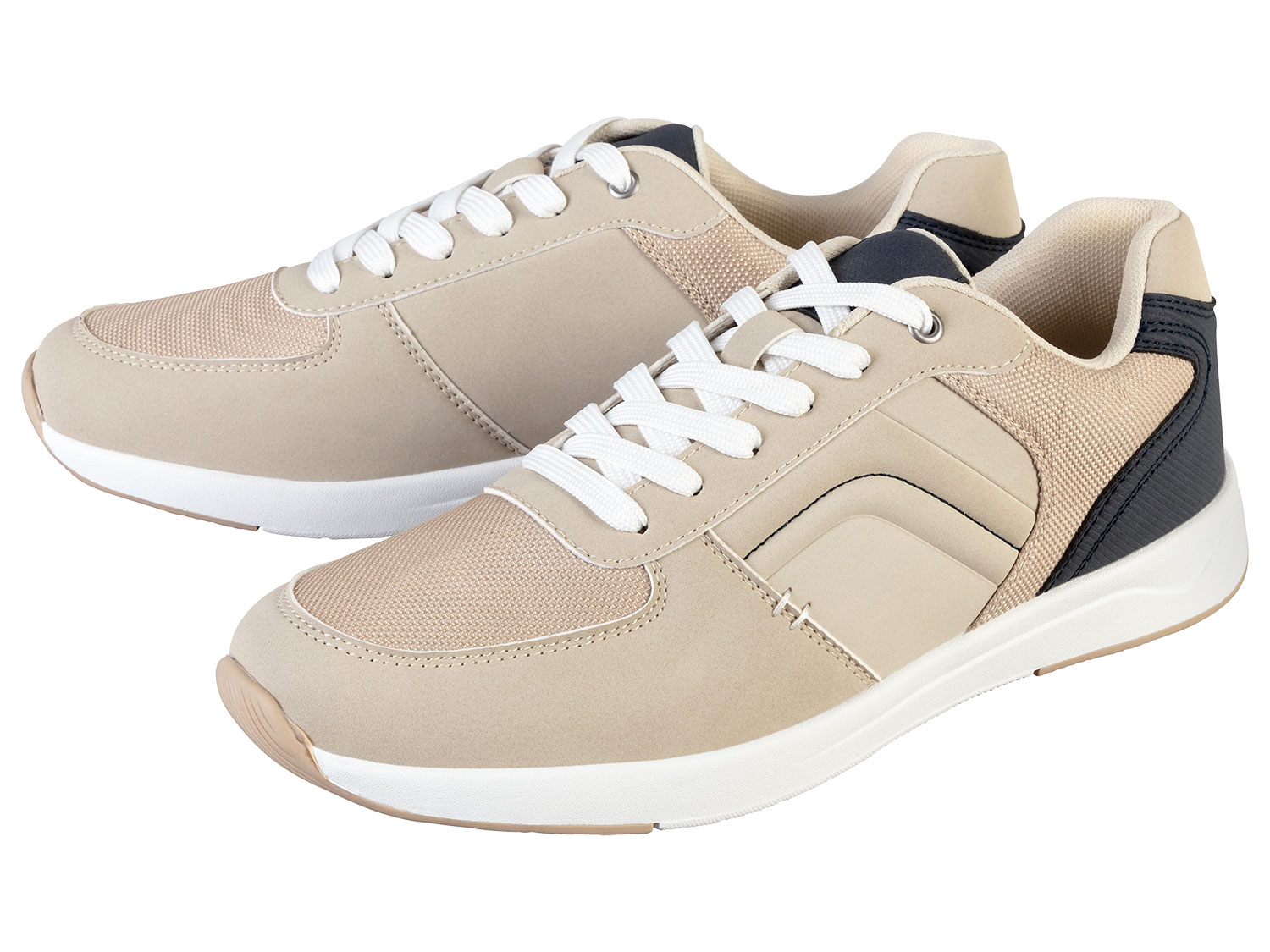 LIVERGY Heren sneakers (Zandkleurig, 41)