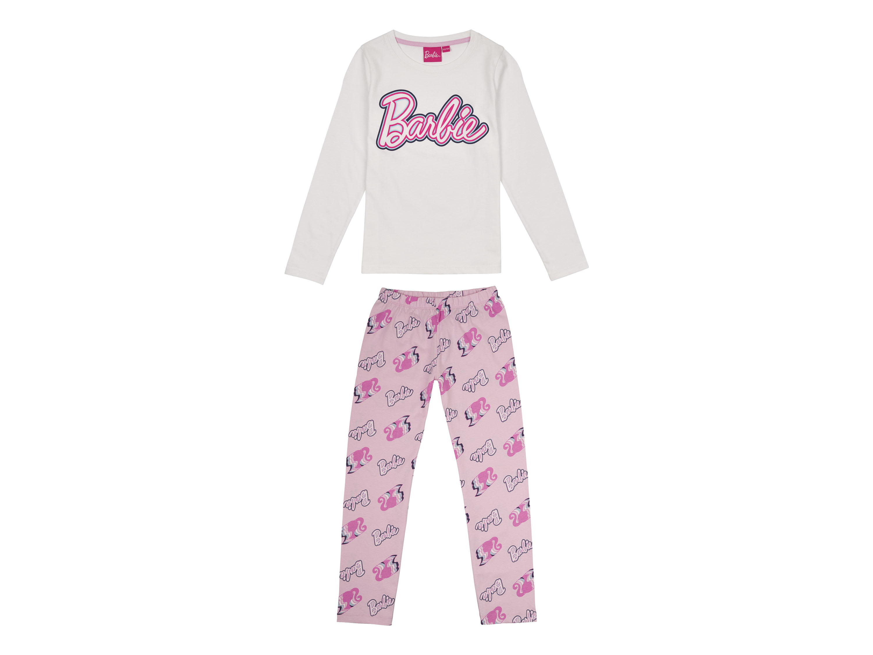 Barbie Meisjes pyjama (98-104, Wit)