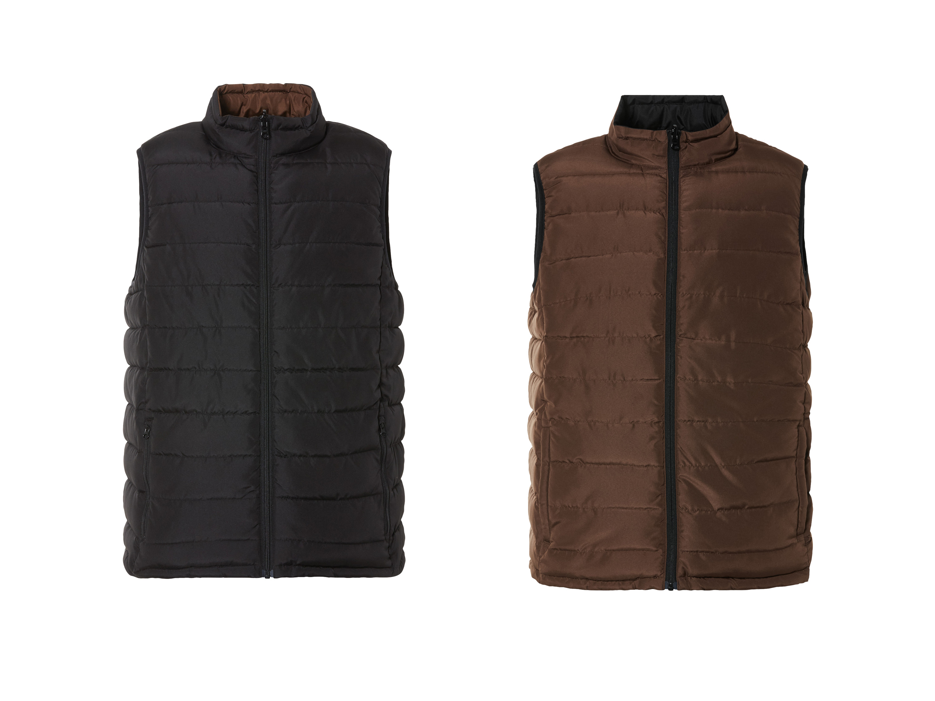 LIVERGY Heren bodywarmer (M (48/50), Zwart/bruin)