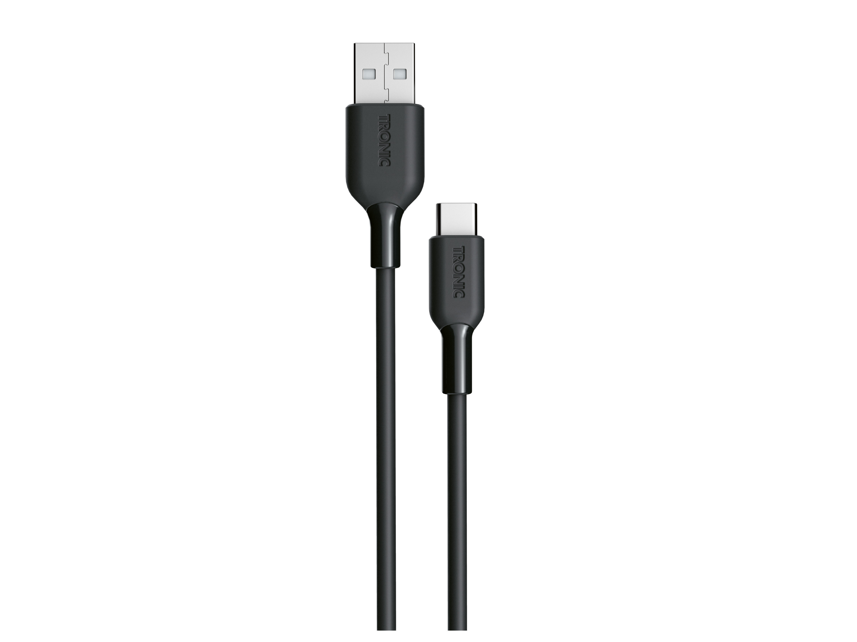 TRONIC Oplaad- en datakabel USB-C, USB-A en Micro (Zwart, USB-A naar USB-C)