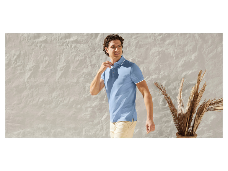 Ga naar volledige schermweergave: LIVERGY® Heren polo - afbeelding 3