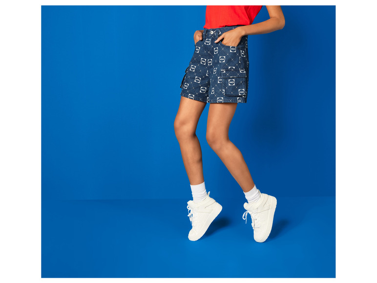 Ga naar volledige schermweergave: esmara® Dames jeansshort met Lidl-print - afbeelding 6