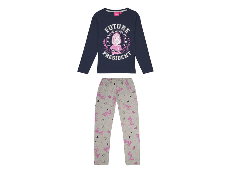Barbie Meisjes pyjama (110/116, Donkerblauw)