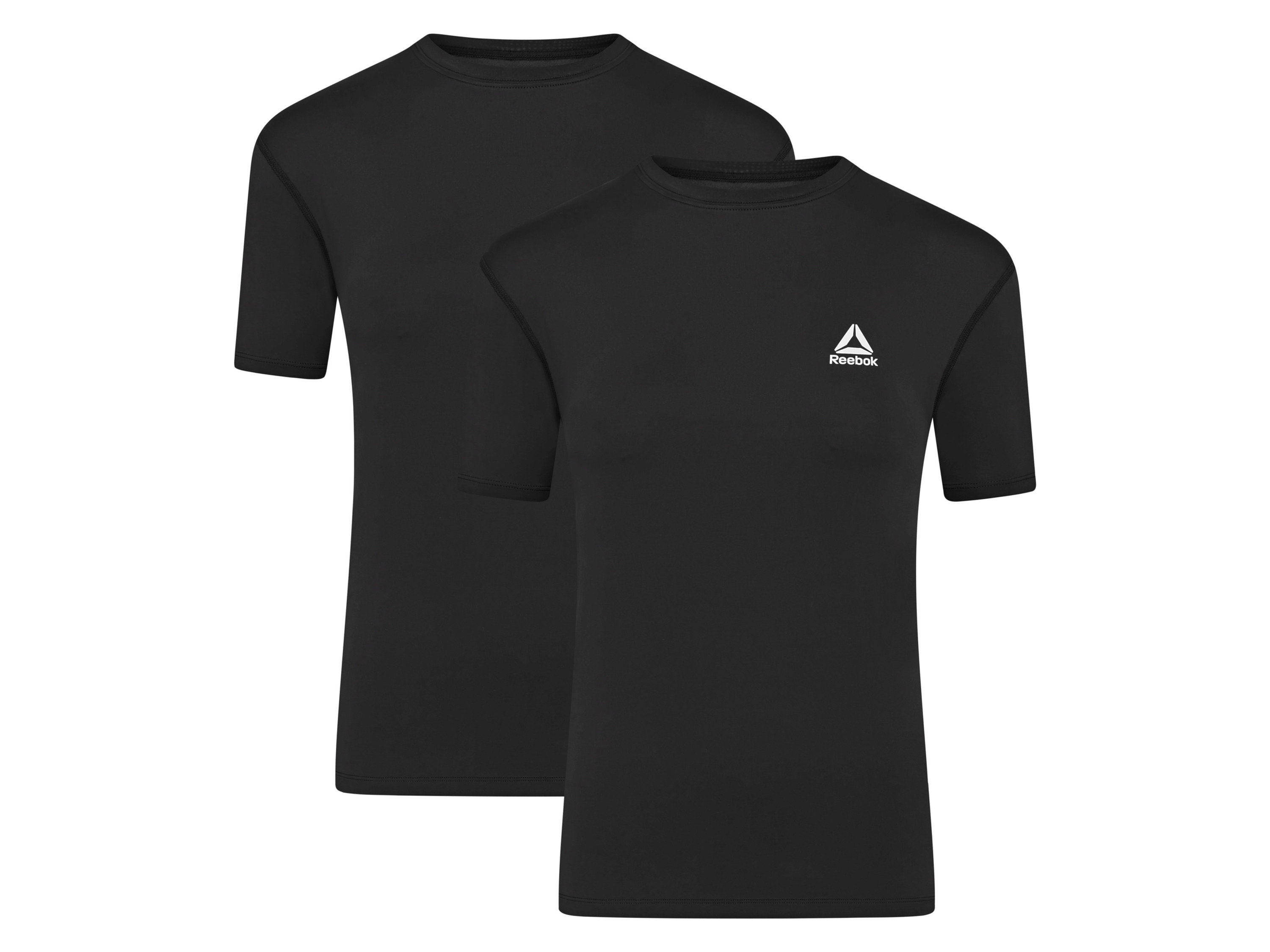 Reebok 2 heren sportshirts (M, Zwart)