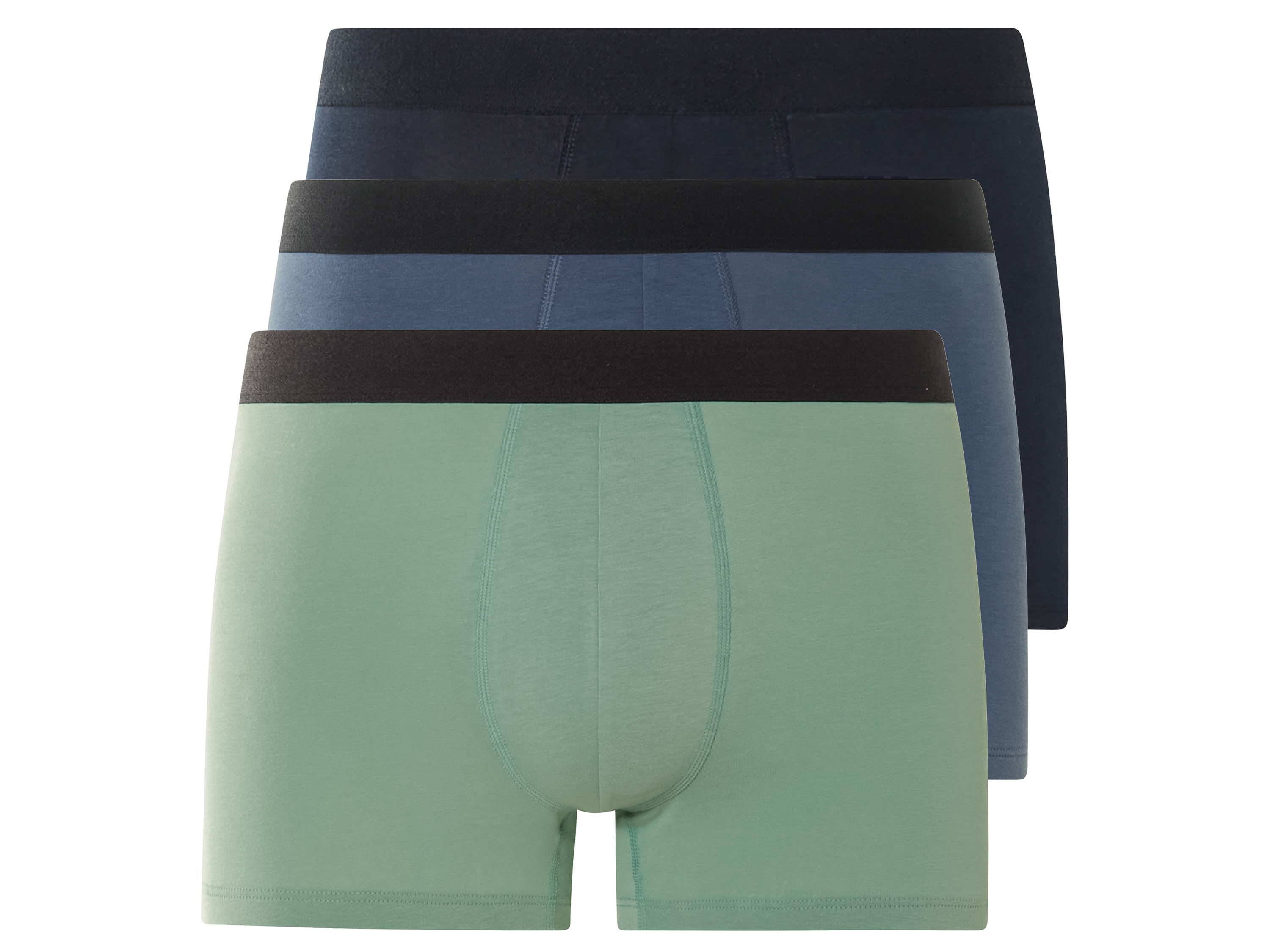 LIVERGY Heren boxershorts 3-pack (XL, Navy/blauw/groen)