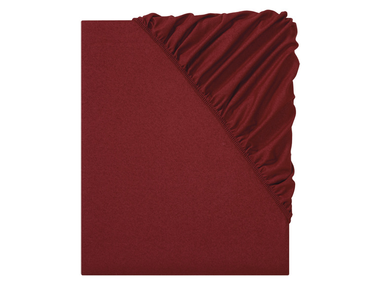 LIVARNO home Flanellen hoeslaken, 90-100 x 200 cm (Rood)