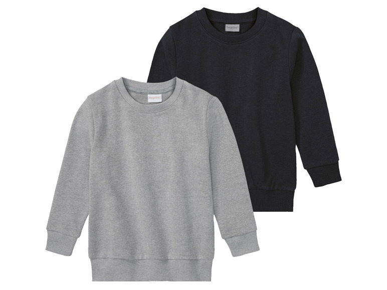 lupilu 2 jongenssweatshirts (98/104, Zwart/grijs)