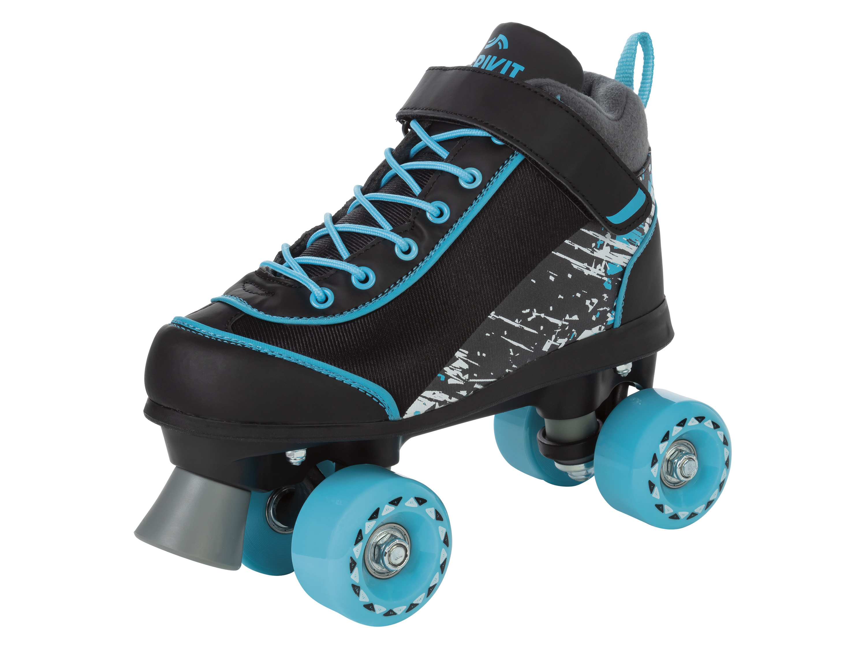 CRIVIT Kinder rolschaatsen maat 33-36 (35/36, Zwart/wit/blauw)