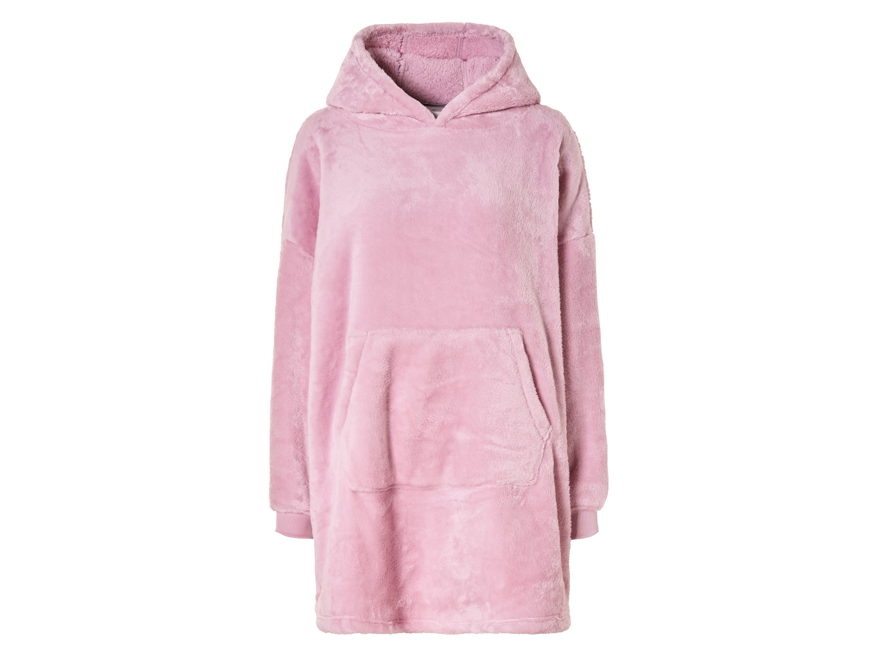 Fleece hoodie (S/M, Roze)