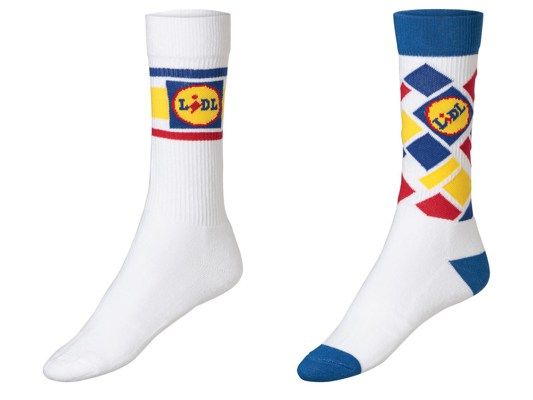 Ga naar volledige schermweergave: Unisex sokken met Lidl-print - afbeelding 1