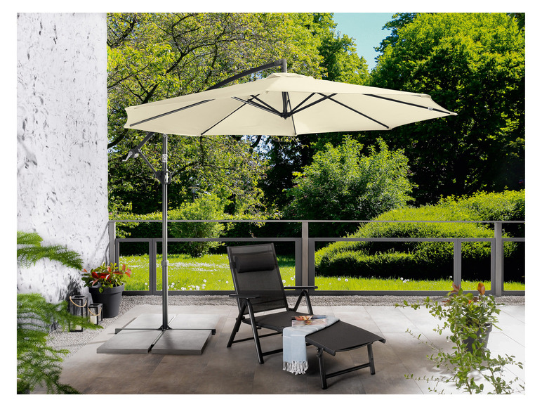 Ga naar volledige schermweergave: LIVARNO home Zwevende parasol crème - afbeelding 3