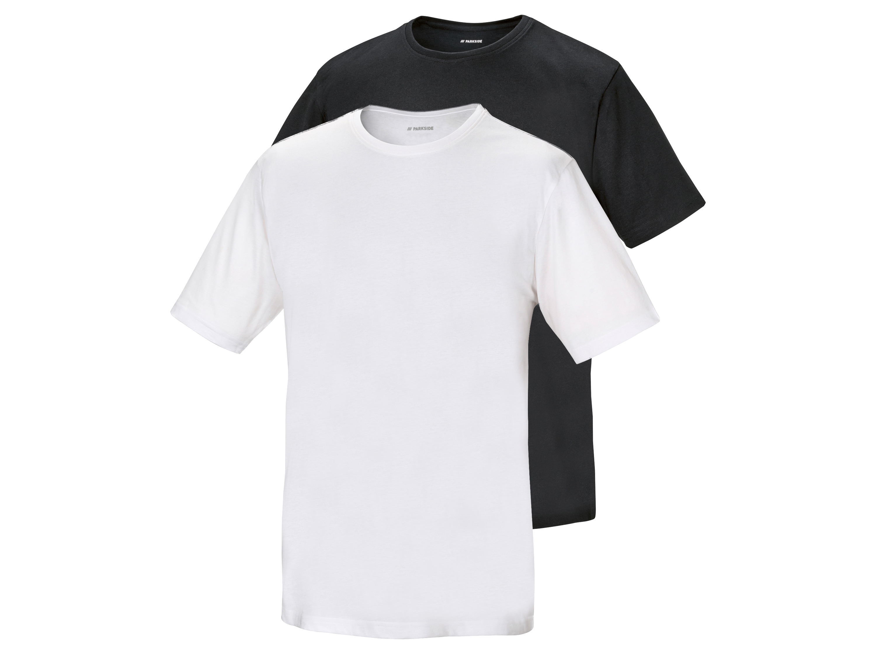 PARKSIDE 2 heren T-shirts (M (48/50), Zwart/wit)