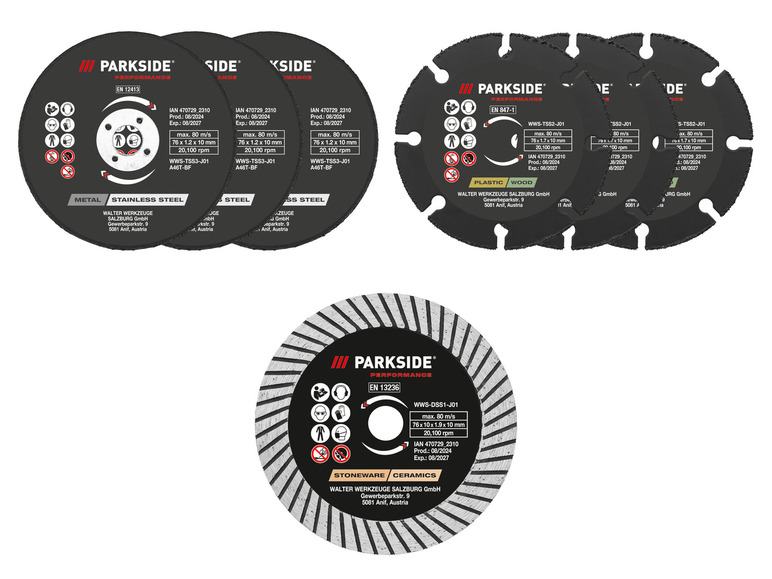 Ga naar volledige schermweergave: PARKSIDE PERFORMANCE® Doorslijpschijven - afbeelding 1