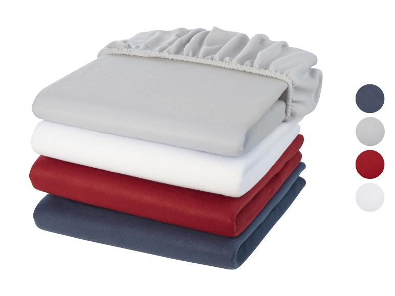 Ga naar volledige schermweergave: LIVARNO home Fleece hoeslaken 140-160 x 200 cm - afbeelding 1