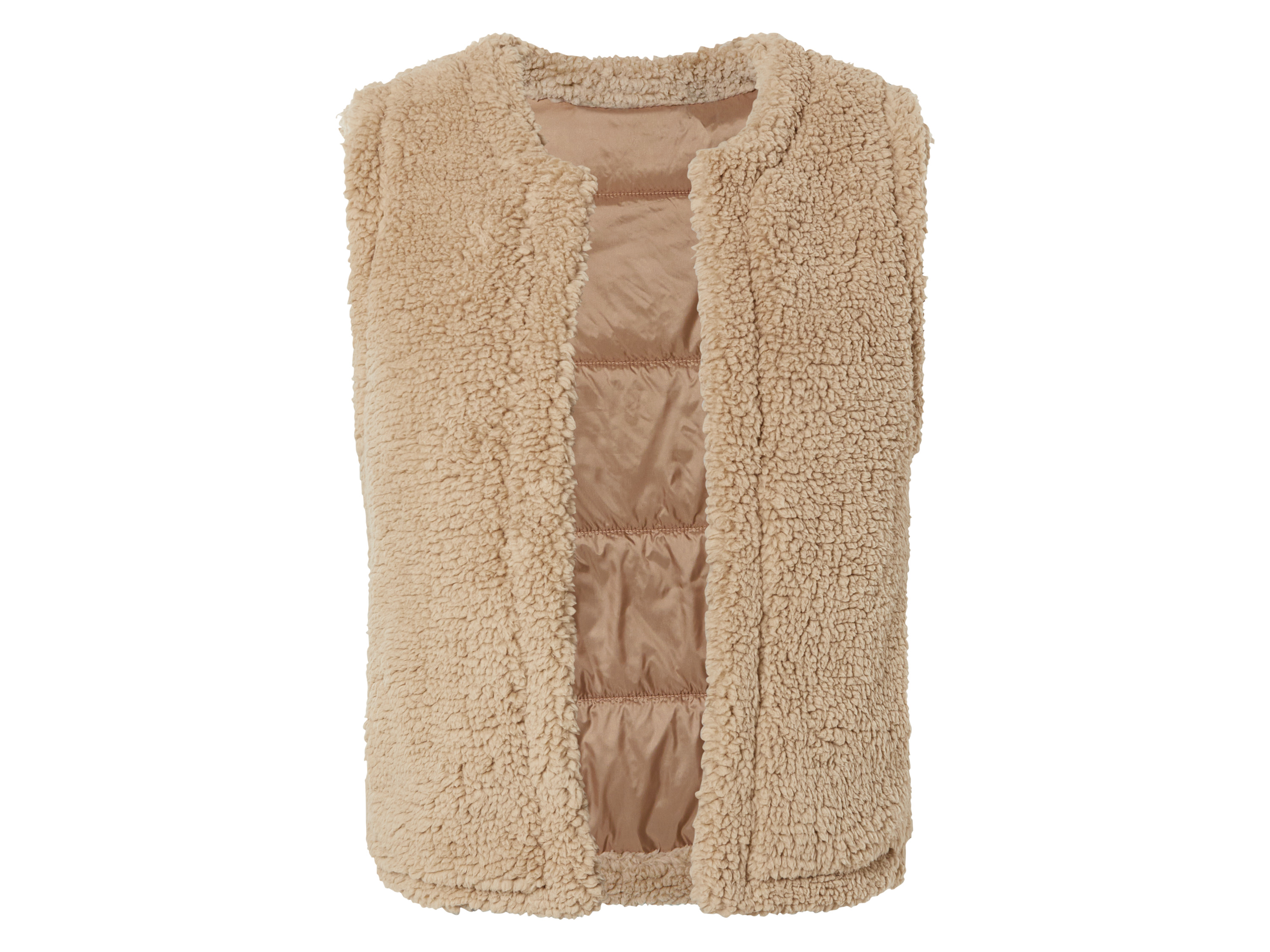 esmara Dames sherpa-vest (XS (32/34), Beige)