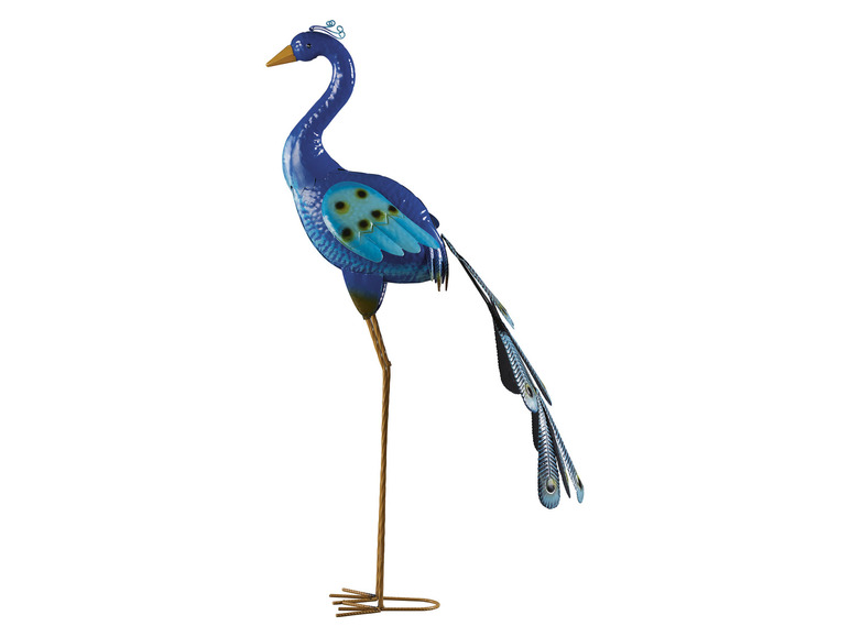 LIVARNO home Metalen decoratieve vogel (Pauw met hangende veren)