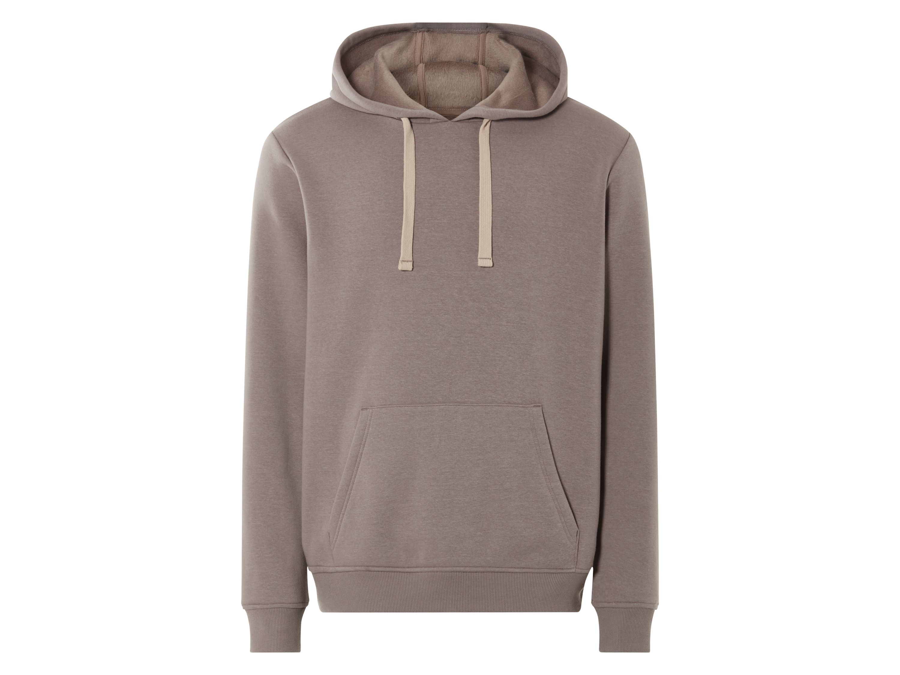 LIVERGY Heren hoodie met teddyvoering (M (48/50), Taupe)