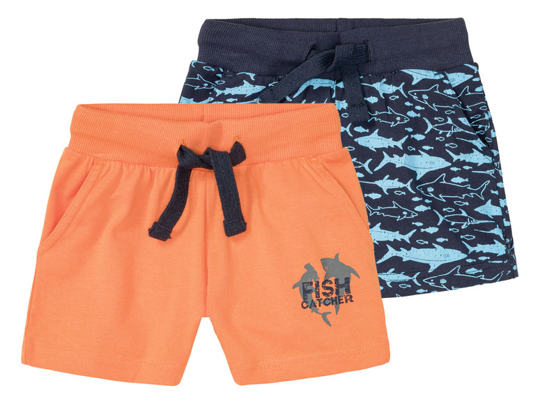 lupilu 2 jongens shorts (110/116, Oranje/donkerblauw)