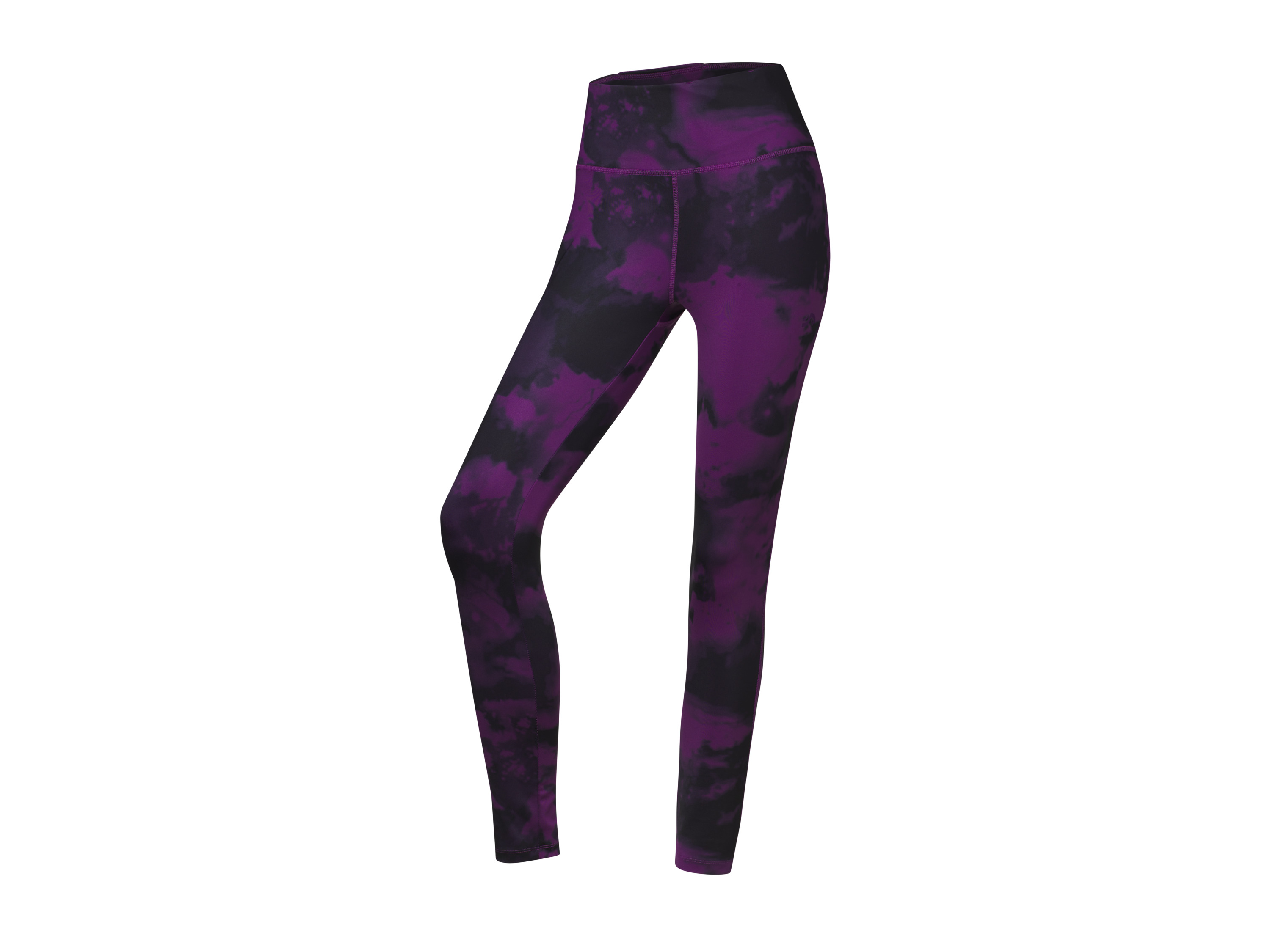 CRIVIT Dames sportlegging (L (44-46), Zwart/lila)