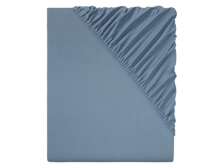 LIVARNO home Jersey hoeslaken 180-200x200cm (Blauw)
