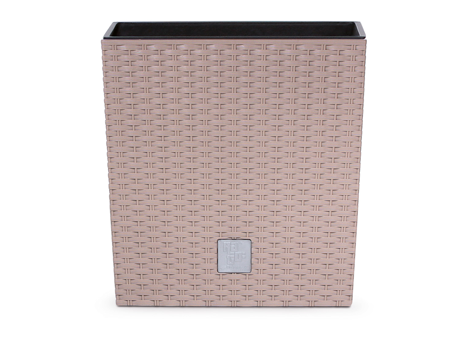 Bloembak balkonbak rato low 26x26x26,6cm taupe prosperplast