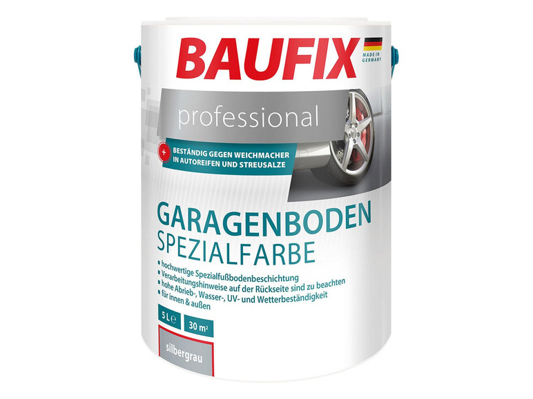 BAUFIX Professionele garagevloer verf zilvergrijs 5 Liter
