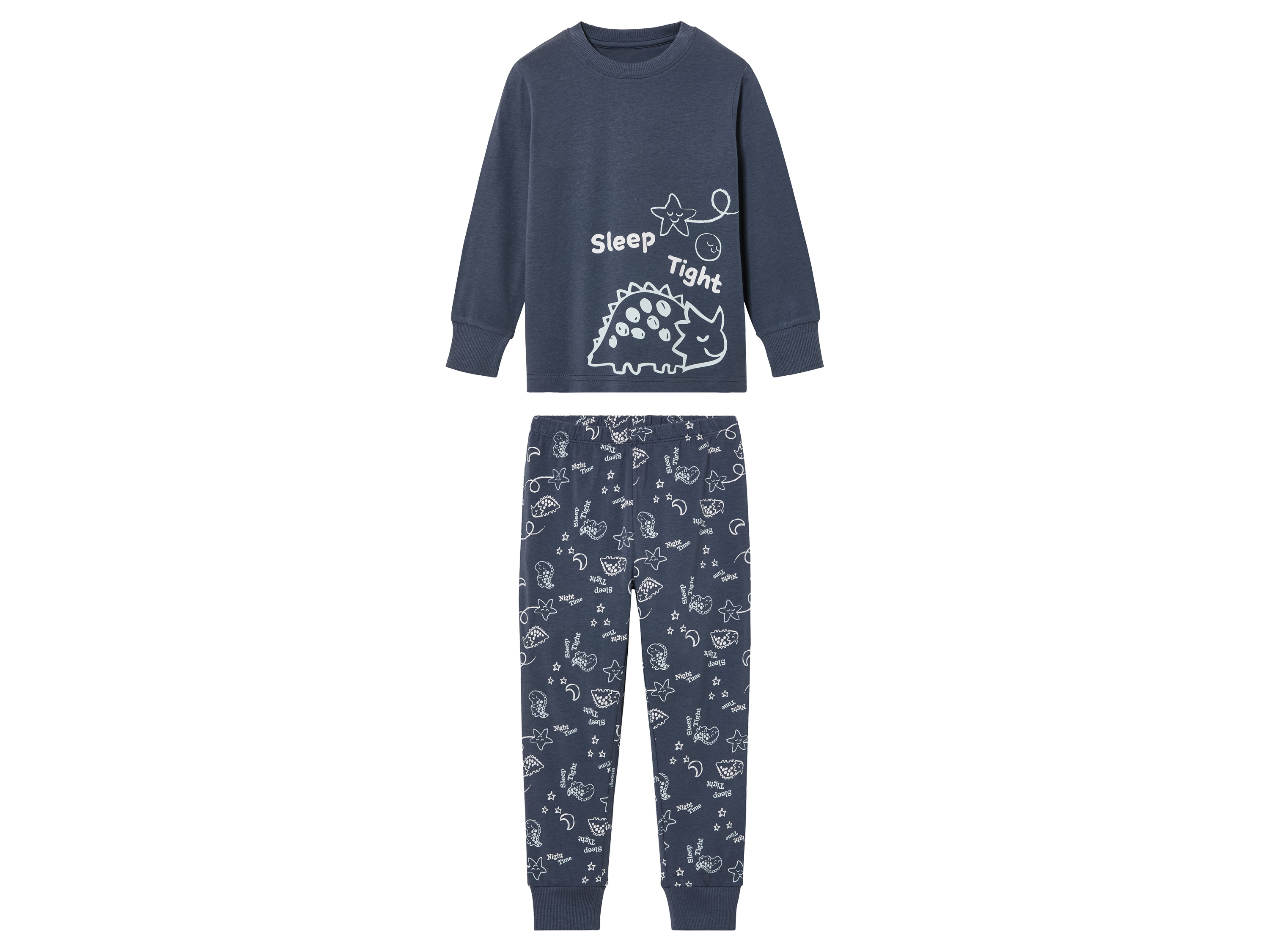 lupilu Kinder pyjama (122/128, Marineblauw)