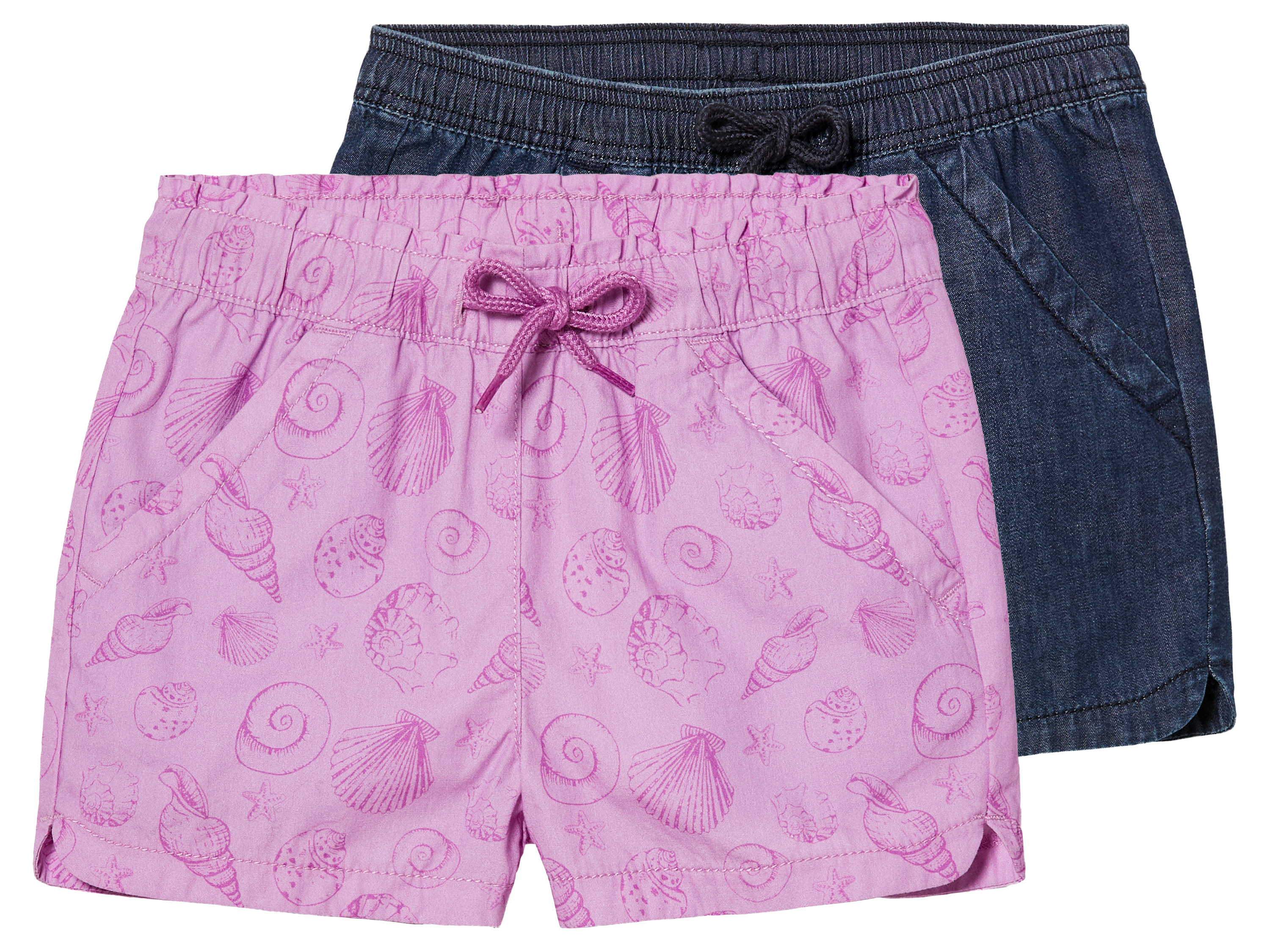 lupilu 2 meisjes shorts (98/104, Donkerblauw/lila)