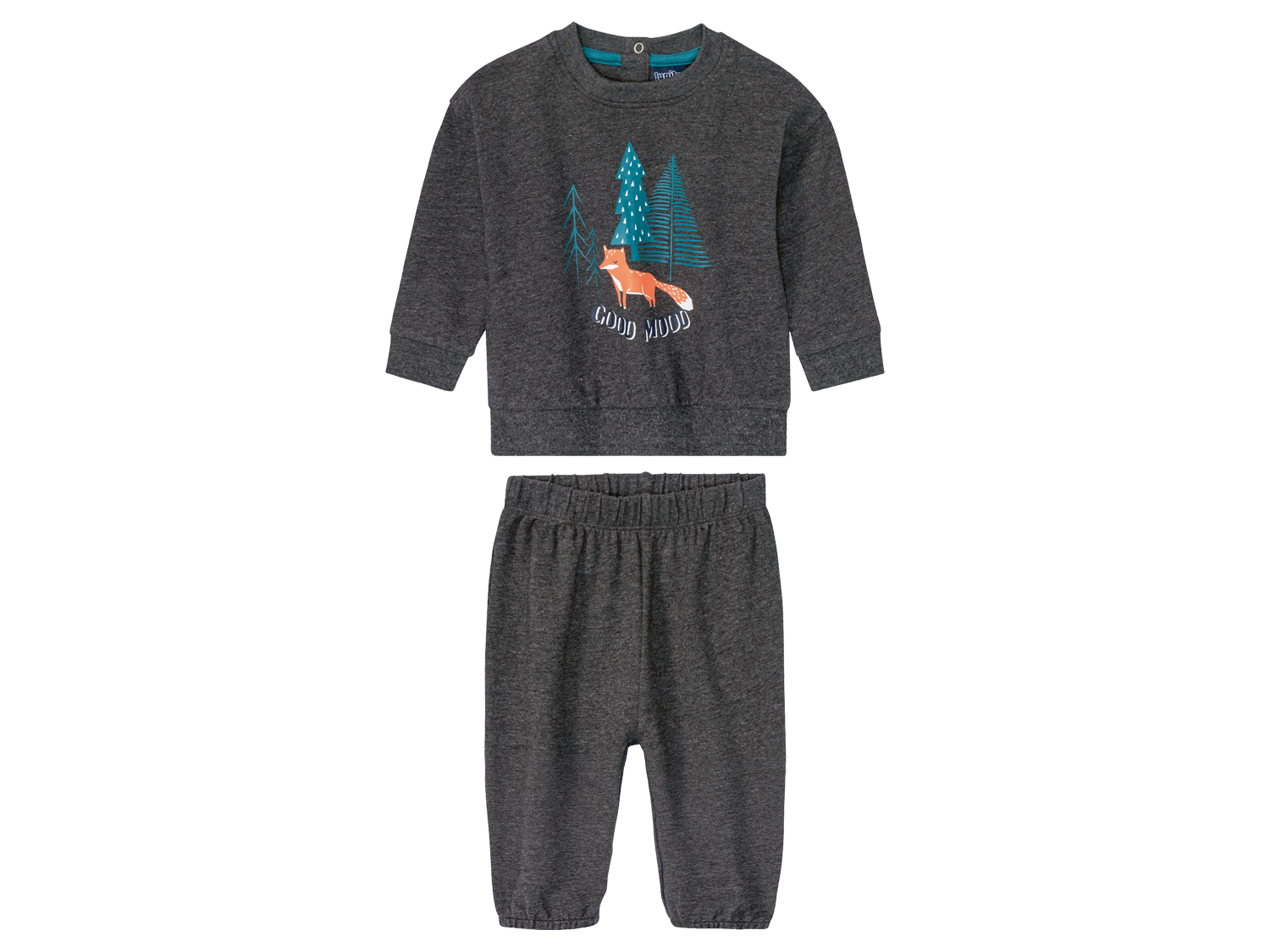 lupilu Baby jongens pyjama (74-80, Donkergrijs)