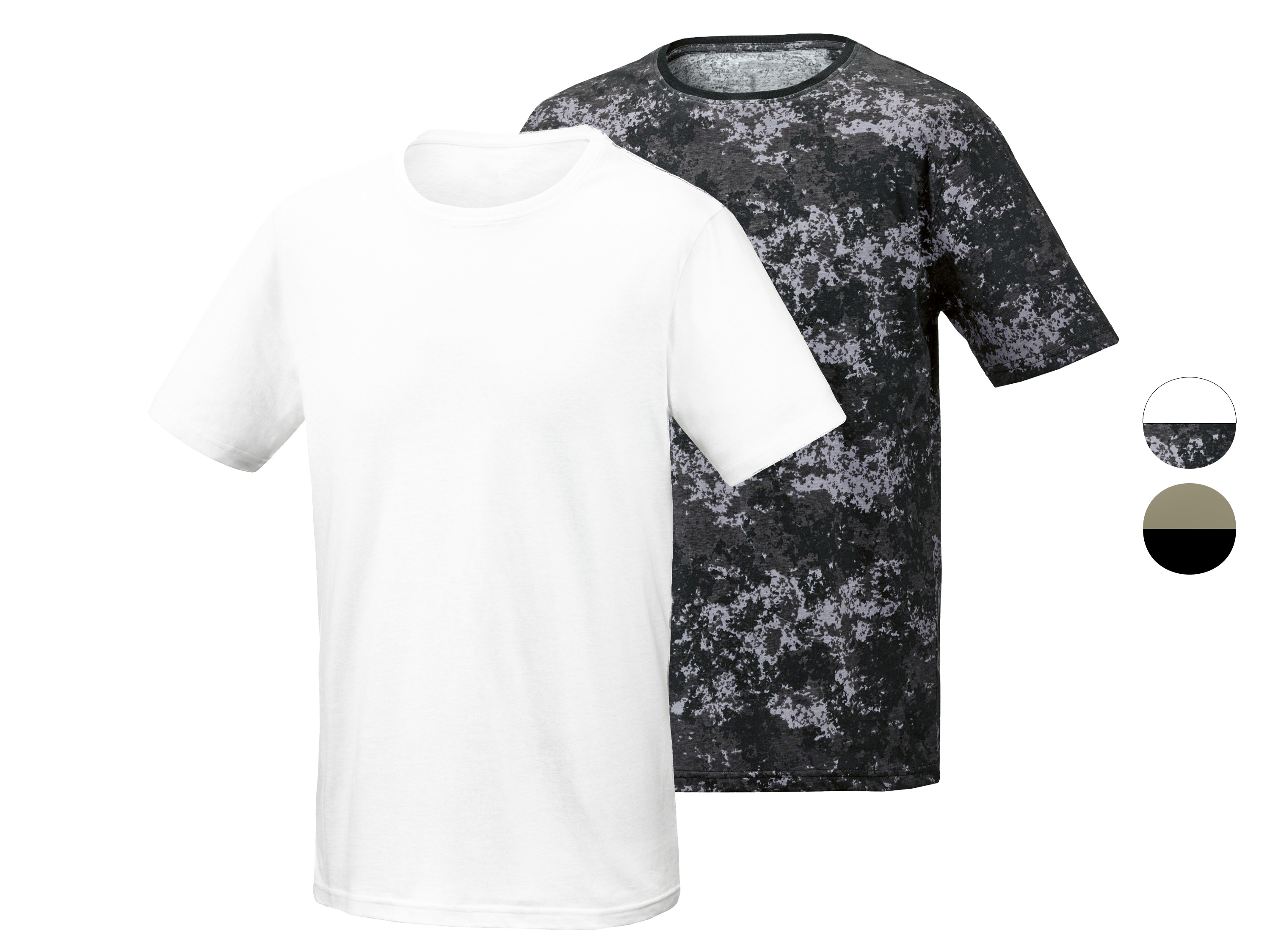 PARKSIDE 2 heren T-shirts (Wit/print, L (52/54))