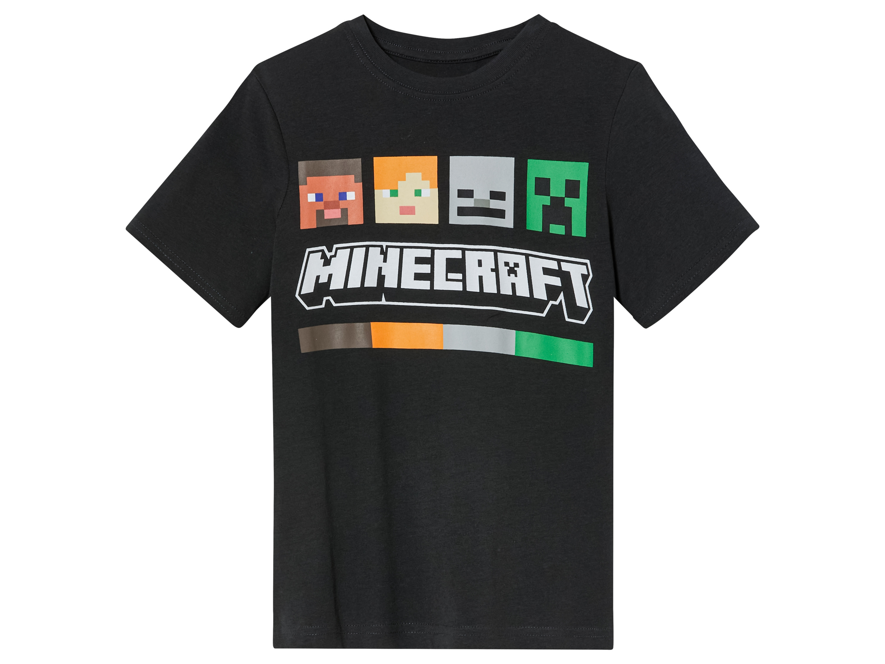 Minecraft Kinder-T-shirt (110/116, Antraciet)