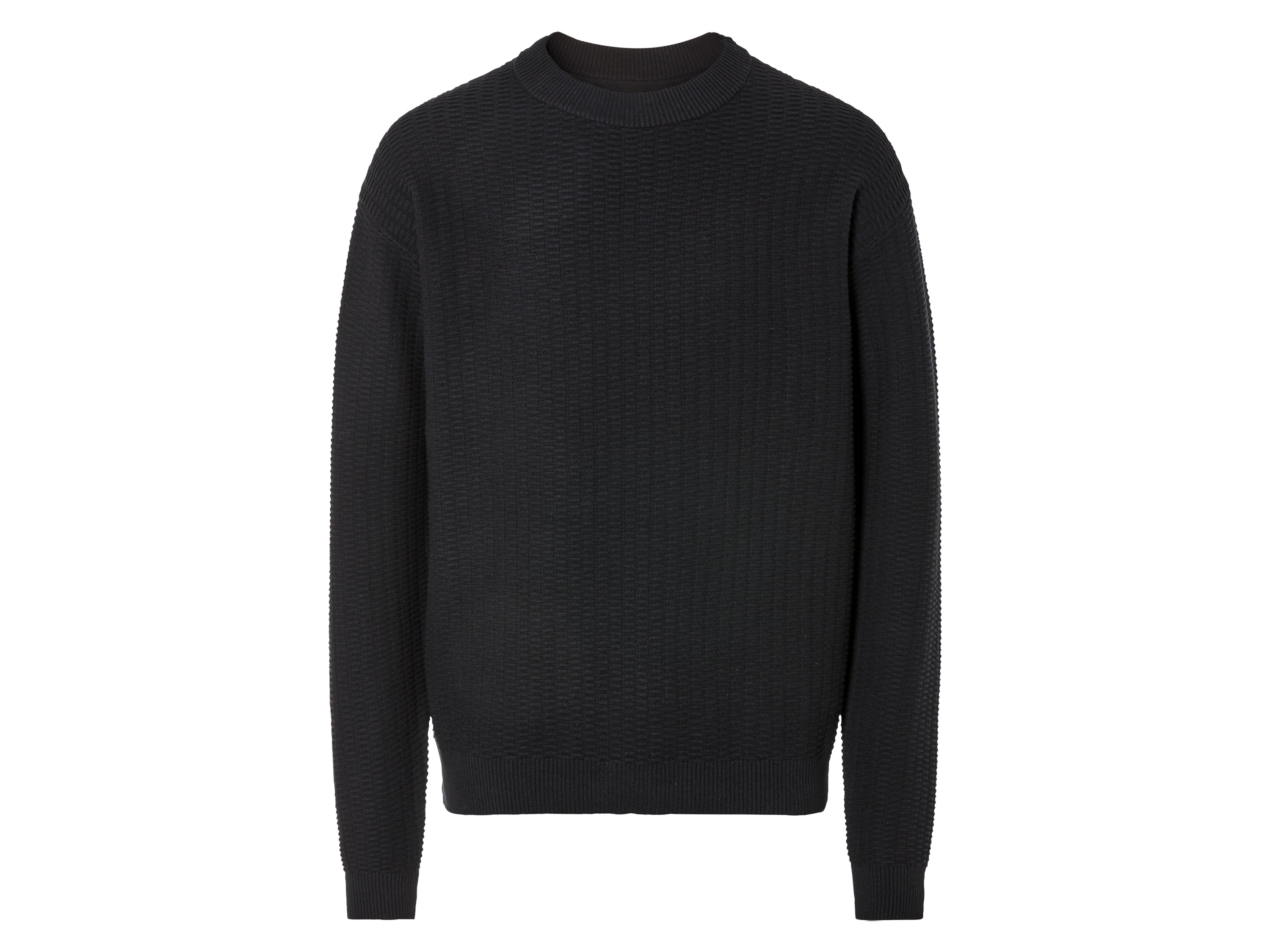 LIVERGY Heren gebreide pullover (M (48/50), Zwart)