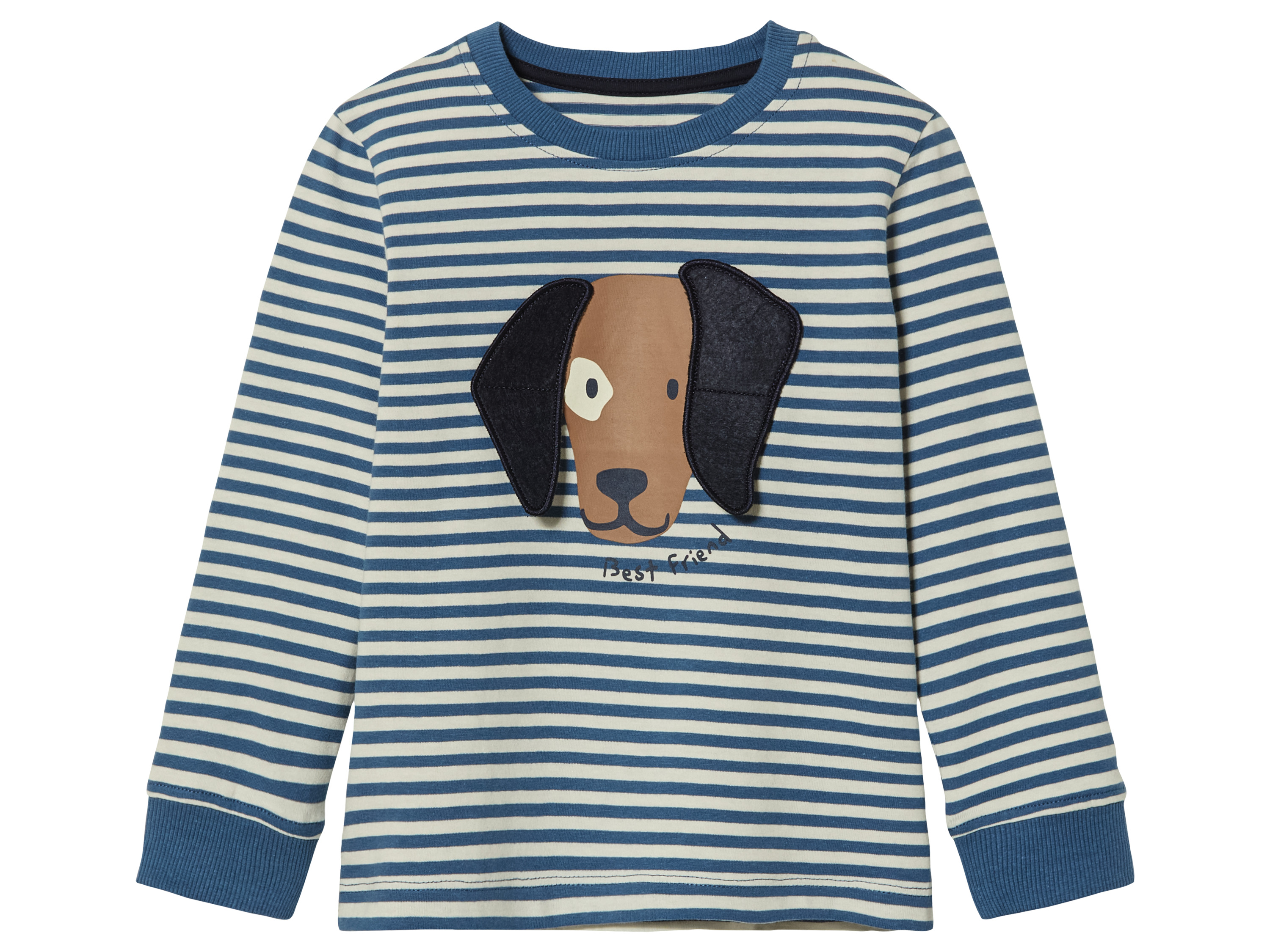 lupilu Kindershirt met lange mouwen (122/128, Gestreept)